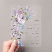 Lilac Elegant Mariage Acrylique Invitations (In situ (ordinateur de poche))