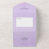 Lilac en houtskool bloemige bruiloft all in one uitnodiging (Buitenkant)