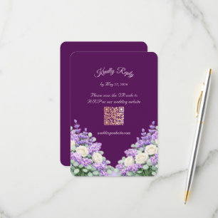Lilac en Lavendel RSVP Bijlagekaart Kaartje