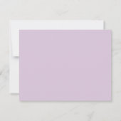 Lilac et blanc Moderne Grand texte Merci Note (Dos)