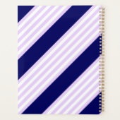 Lilac et rayures blanches motif avec bleu marine (Dos)