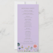 Lilac et Sage Green Garden Programme de mariage