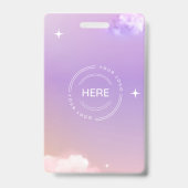 Lilac Event Staff Aangepaste Logo Naam Badge (Achterkant)