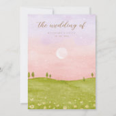 LILAC Faire-part de mariage / Aquarelle violet ros (Dos)