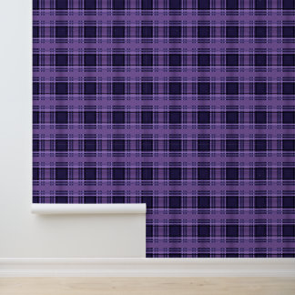 Lilac Fields Plaid Tartan Behang