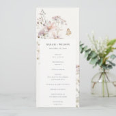 Lilac Fleur sauvage Fern Programme de mariage bota (Debout devant)