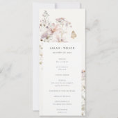 Lilac Fleur sauvage Fern Programme de mariage bota (Devant)
