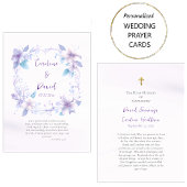 Lilac Fleurs Carte de prière Mariage orthodoxe