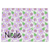 Lilac Fleurs Grand Sac Cadeau (Devant)