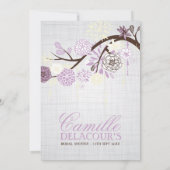 Lilac Fleurs Shabby Chic Bridal Shower Invitation (Dos)