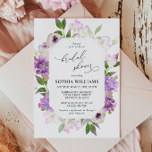 Lilac Fleurs violettes Invitation à la douche nupt