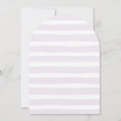 Lilac Floral Baby Girl Baptism Invitation (Dos)