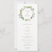 Lilac Floral Wreath Programme de mariage des chale (Devant)