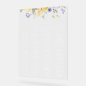 Lilac Flower, Yellow Flower, Wedding Seating Chart (Angle)