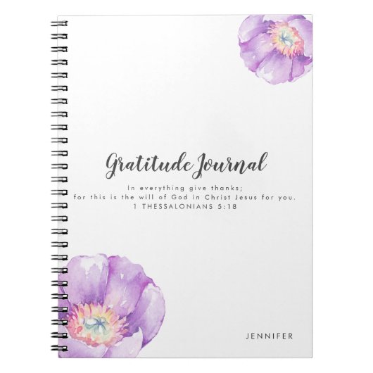 Lilac Flowers Journal de Gratitude personnalisée (Devant)
