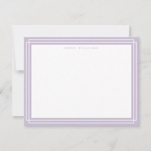 Lilac Frame Note Card Kaart (Voorkant)