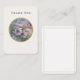 Lilac Garden Blooms — Thank You Card (Luxe Ivory, Notitiekaartje