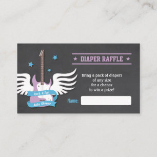 Lilac Gitaar Rock a Bye Luier Raffle Versie 2 Informatiekaartje