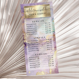 Lilac Glitter Watercolor Nepgoud Folie Prijs Reclamekaart