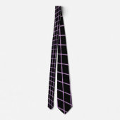 Lilac Glow Grid Halsstrik Stropdas (Achterkant)