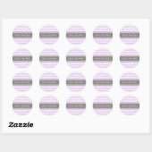 Lilac Grey Chevron Baby shower Favoriser Stickers (Feuille)