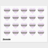 Lilac Grey Chevron Baby shower Favoriser Stickers (Feuille)