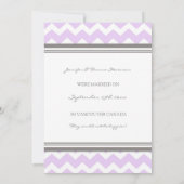 Lilac Grey Chevron Photo Elopement Faire-part (Dos)