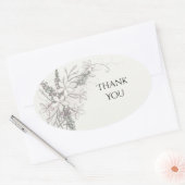 Lilac Hydrangea Bloemige Bedank Sticker (Envelop)