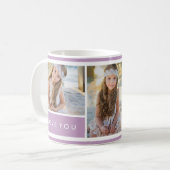 Lilac I love You Photo Collage | Mug (Devant gauche)