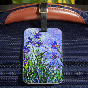Lilac Irises door Claude Monet Bagagelabel