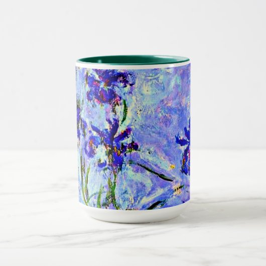 Lilac Irises par Claude Monet Mug (Centre)