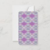 LILAC JACQUARD KNIT 3.5x2 Carte à note plate / Ver (Devant)