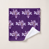 Lilac Jardin Violet Fleurs Floral Serviettes de ba (Gant de toilette)