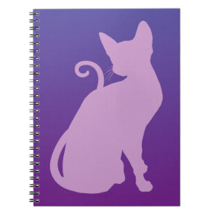 Lilac Kat op Paars Notitieboek