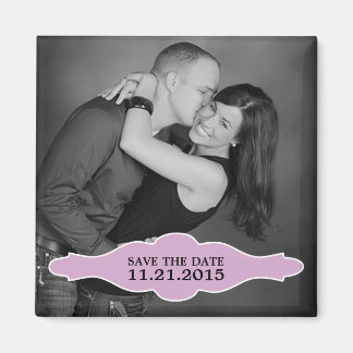 Lilac La Bon Vie Photo Save the Date Magnet