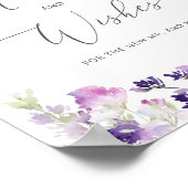Lilac lavendel advies en wensen voor pasgetrouwden poster (Hoek)
