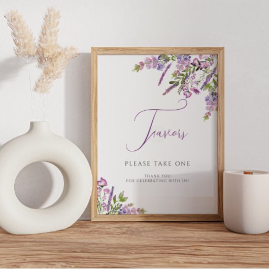 Lilac Lavendel Favor Poster