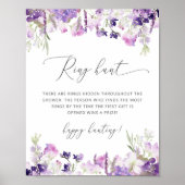 Lilac lavendel ring zoek bruidsjurk spel poster (Voorkant)