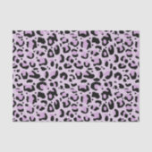 Lilac Lavender Black Leopard Print Decoupage Tissuepapier (Voorkant)