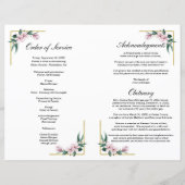 Lilac Lavender Floral Funeral Programme Modèle (Dos)