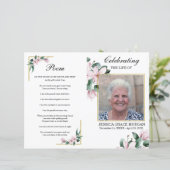 Lilac Lavender Floral Funeral Programme Modèle (Debout devant)