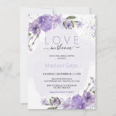 Lilac Lavender Invitation à la douche nuptiale (Devant)