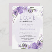 Lilac Lavender Invitation à la douche nuptiale (Devant / Derrière)