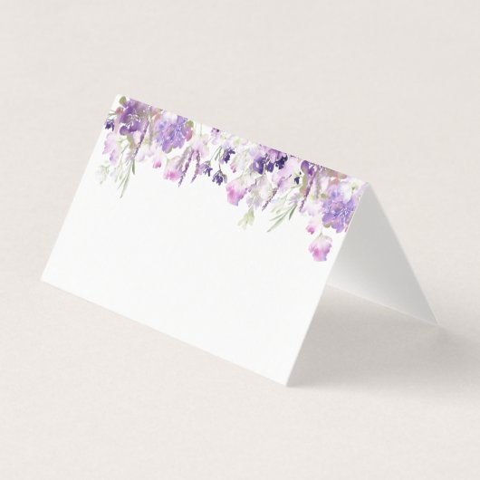 Lilac lavender mariage cartes de place (Front)