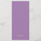 Lilac Lavender Wedding dinner Menu Card  (Dos)