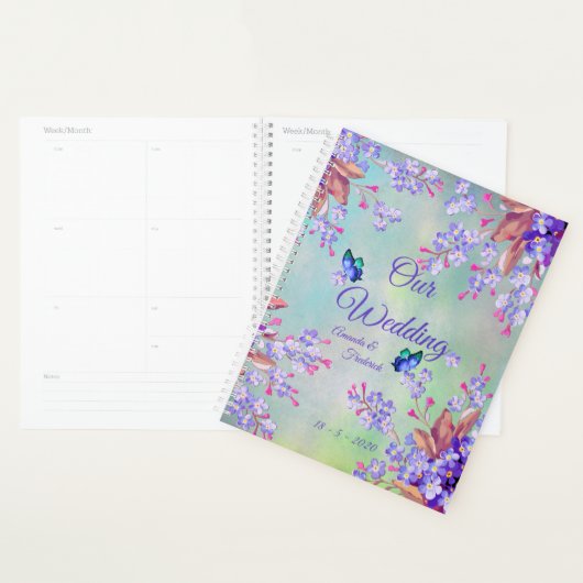 Lilac Lavender Wedding planner (Devant avec enveloppe)