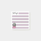 Lilac | Lined | Potted Succulent - Post-it® Notes (Voorkant)