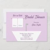 Lilac Lit et bain Douche nuptiale Invitation (Devant)