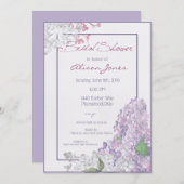 Lilac Loveliness Invitation à la douche nuptiale (Devant / Derrière)