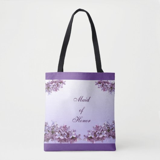 Lilac Maid of Honor Mariage Sac fourre-tout (Devant)